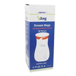 Sentry Vomit Bags VB002 Red Ring Infection Control Pack of 50